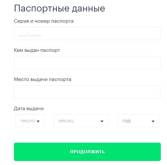 Паспортные данные